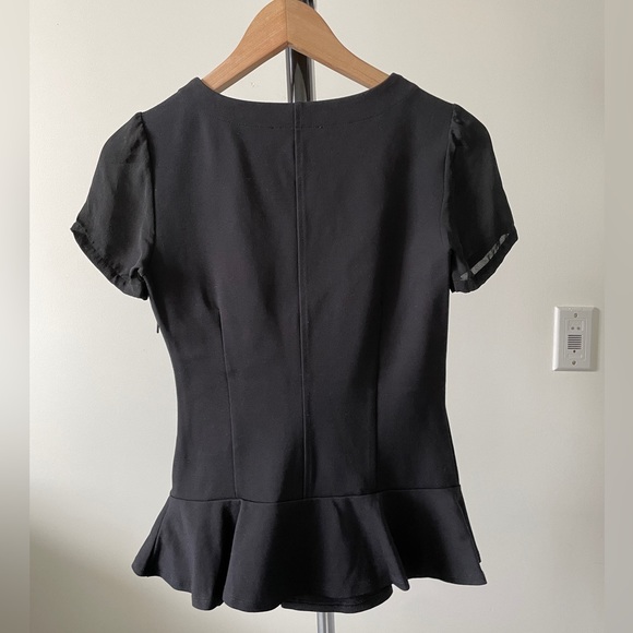 NWOT Armarni Exchange Peplum Top - Picture 2 of 5